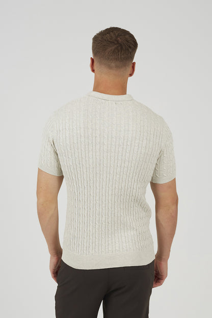 Brave Soul Natural Short Sleeve Polo Shirt - Natural Image 2