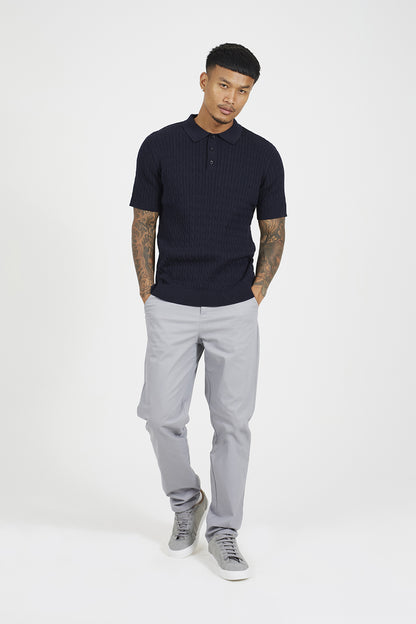 Brave Soul Navy Short Sleeve Polo Shirt - Navy Image 3
