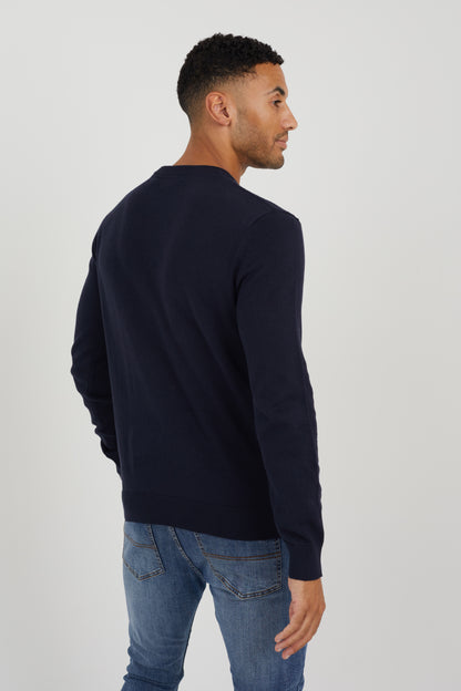 Brave Soul Midnight Crew Neck Waffle Knit Jumper - Midnight Image 2