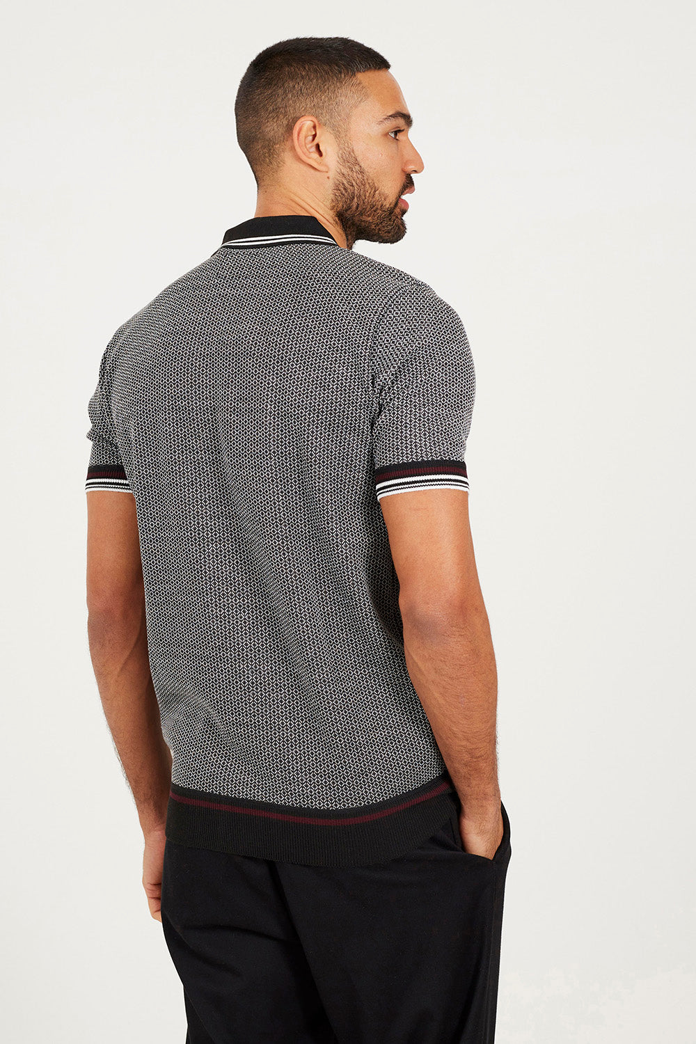 Brave Soul Black Knitted Short Sleeve Shirt - Black Image 2