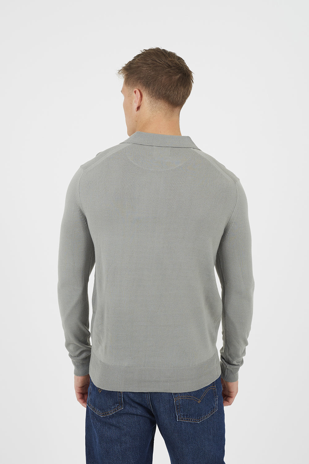 Brave Soul Green Trophy Neck Knitted Polo - Green Image 2