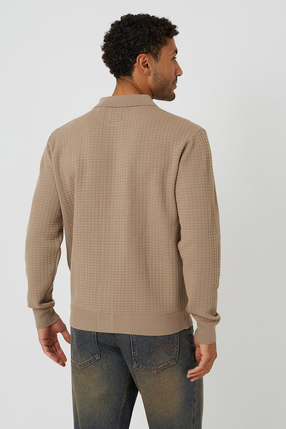 Brave Soul Beige Patch Pocket Knitted Cardigan - Beige Image 2