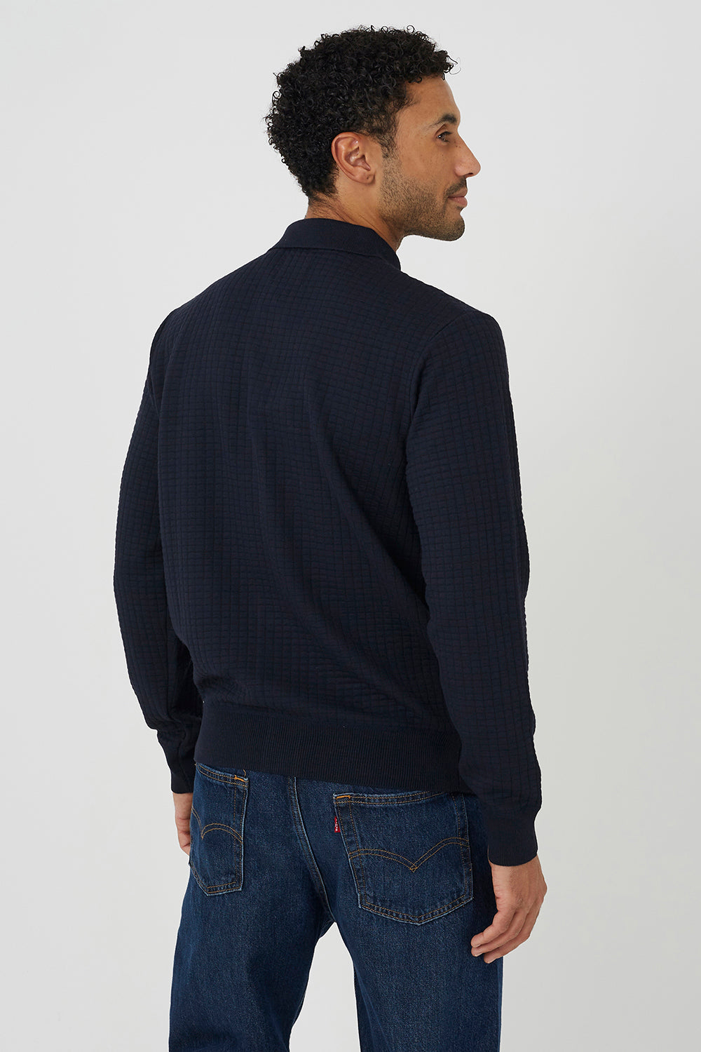 Brave Soul Navy Patch Pocket Knitted Cardigan - Navy Image 2