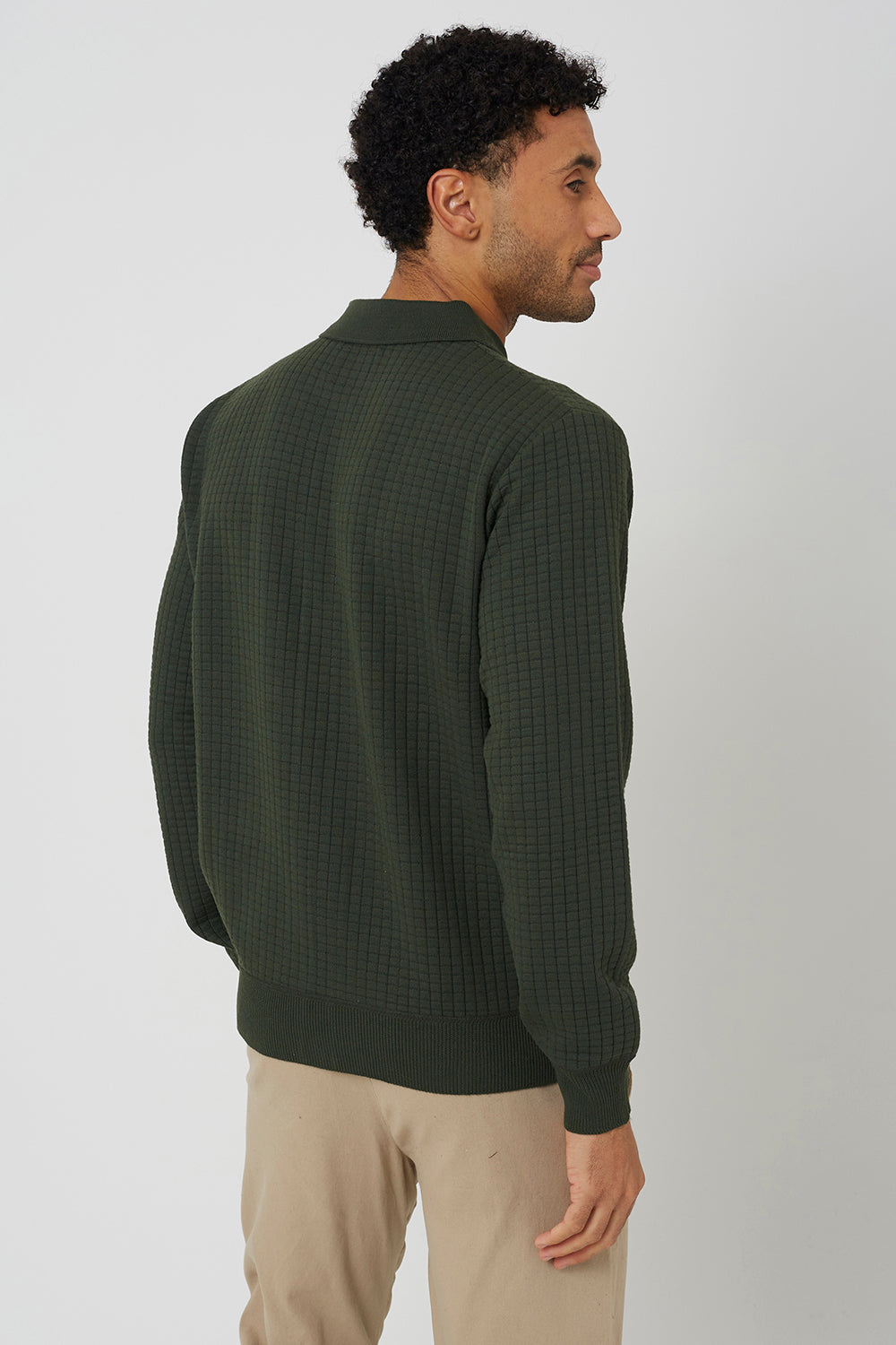 Brave Soul Khaki Patch Pocket Knitted Cardigan - Khaki Image 2