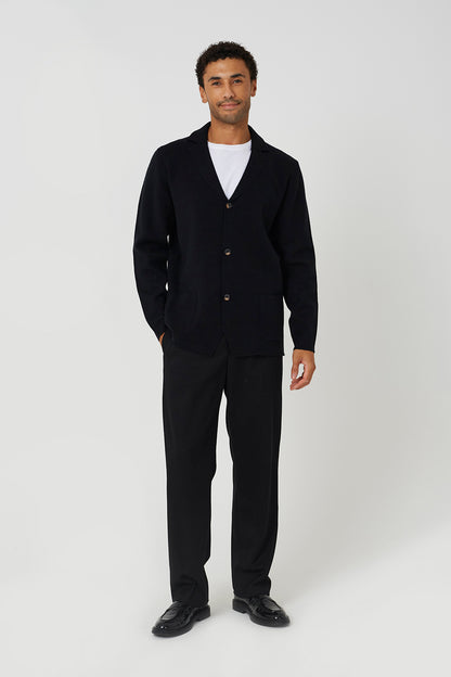 Brave Soul Black Patch Pocket Knitted Cardigan - Black Image 3