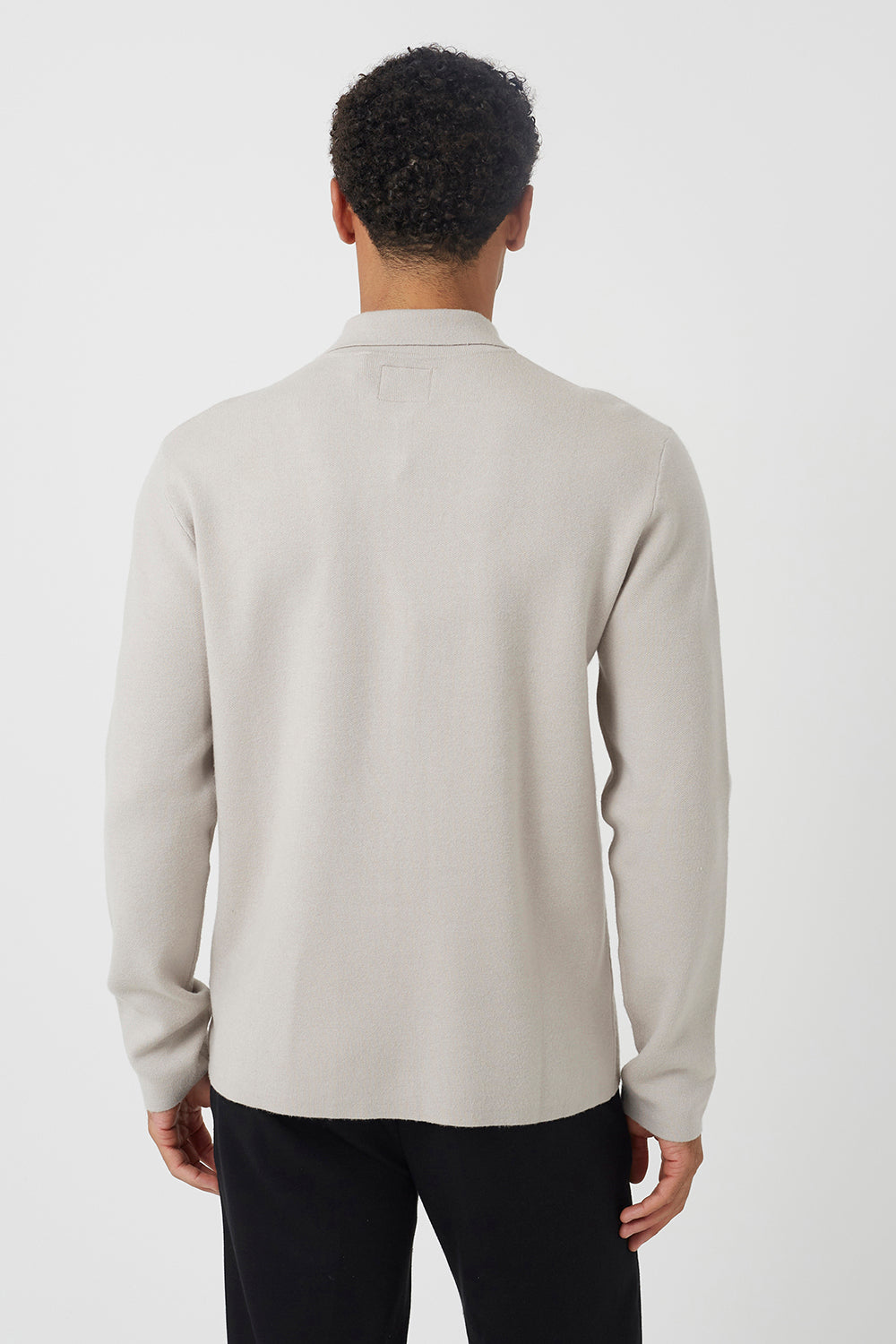 Brave Soul Light Sand Collared Zip Through Cardigan - Light Sand Image 2