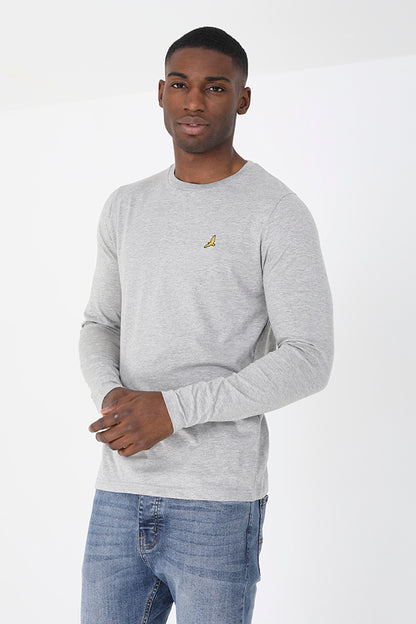Brave Soul Light Grey 3 Pack Long Sleeve T-Shirts - Light Grey Image 3