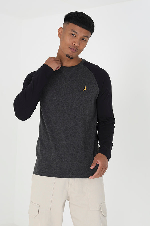 Brave Soul Light Grey 3 Pack Raglan Long Sleeve T-Shirts - Light Grey Image 4