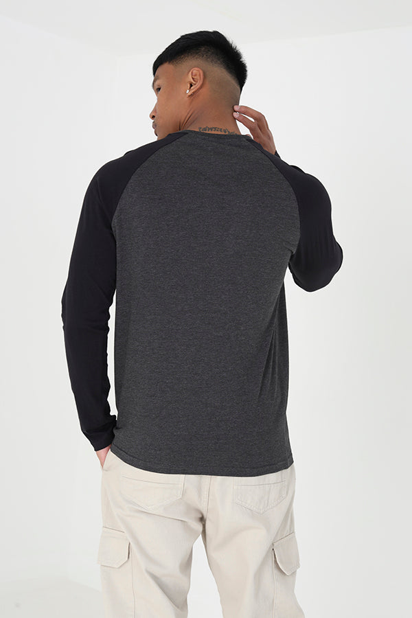 Brave Soul Light Grey 3 Pack Raglan Long Sleeve T-Shirts - Light Grey Image 5