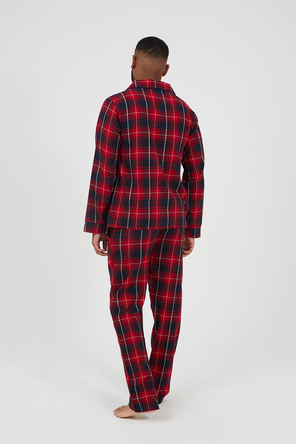 Brave Soul Red Checked Long Sleeve Pyjama Set - Red Image 2
