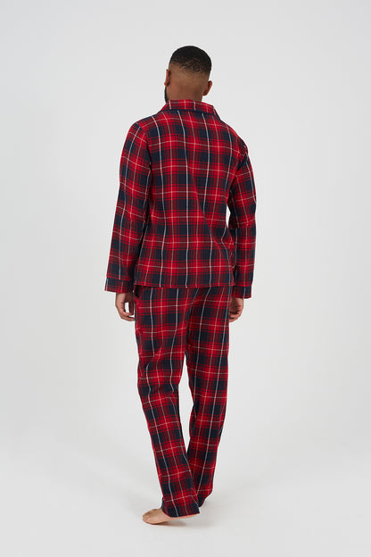 Brave Soul Red Checked Long Sleeve Pyjama Set - Red Image 2