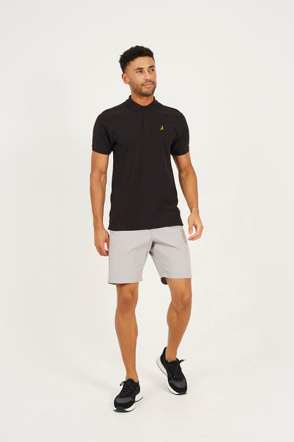Brave Soul Black Cotton Short Sleeve Polo Shirt - Black Image 3