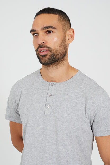 Brave Soul Light Grey Cotton Jersey Polo Shirt - Light Grey Image 4