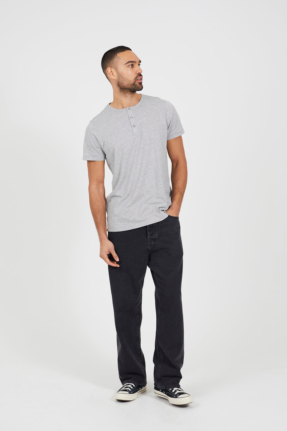 Brave Soul Light Grey Cotton Jersey Polo Shirt - Light Grey Image 3