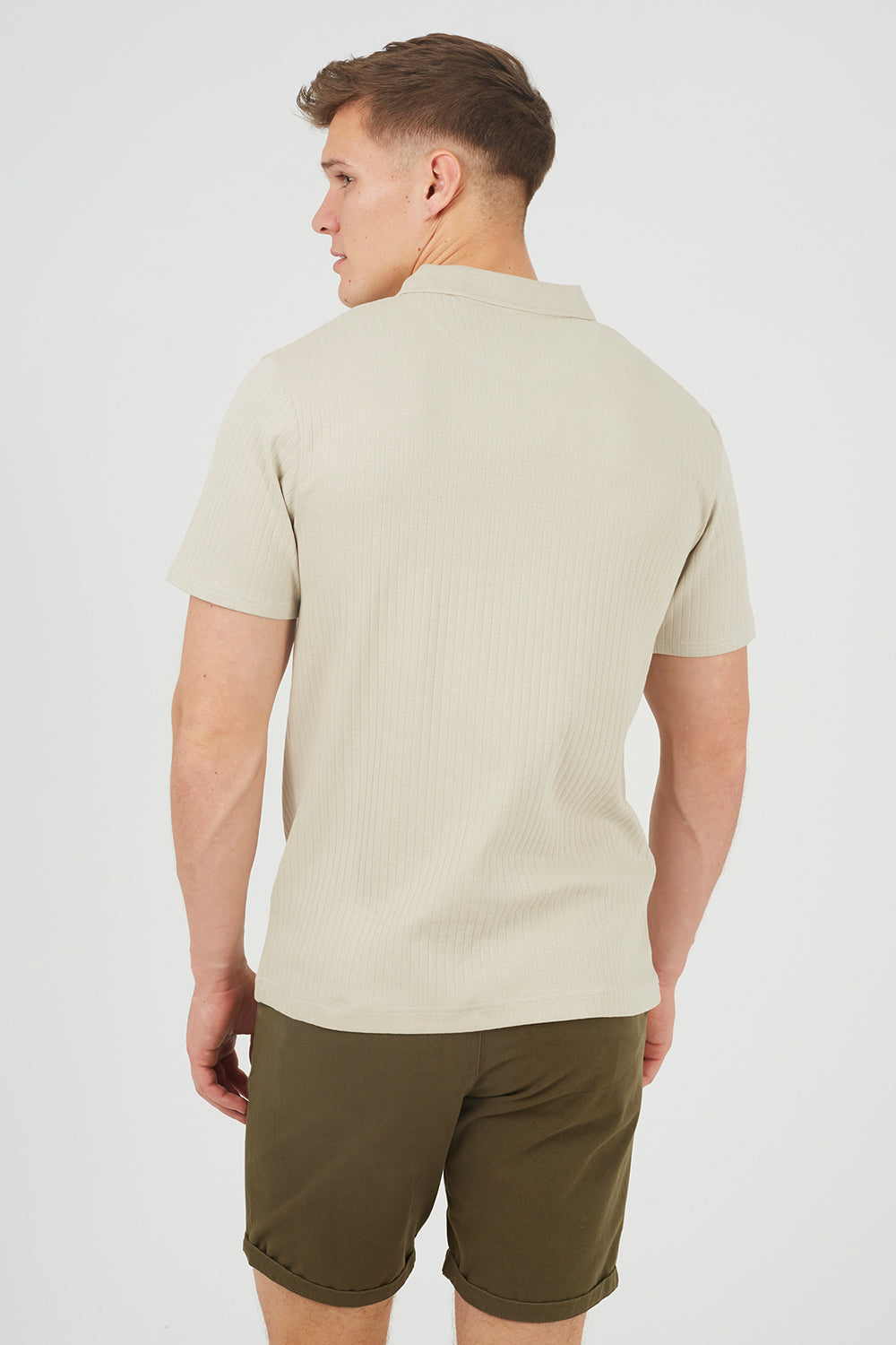 Brave Soul Light Stone Trophy Neck Polo Shirt - Light Stone Image 2