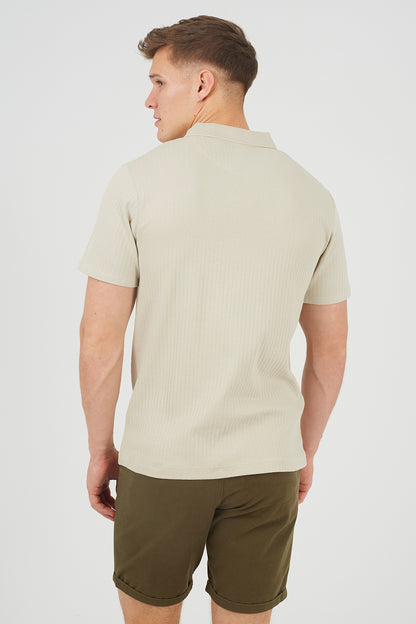 Brave Soul Light Stone Trophy Neck Polo Shirt - Light Stone Image 2