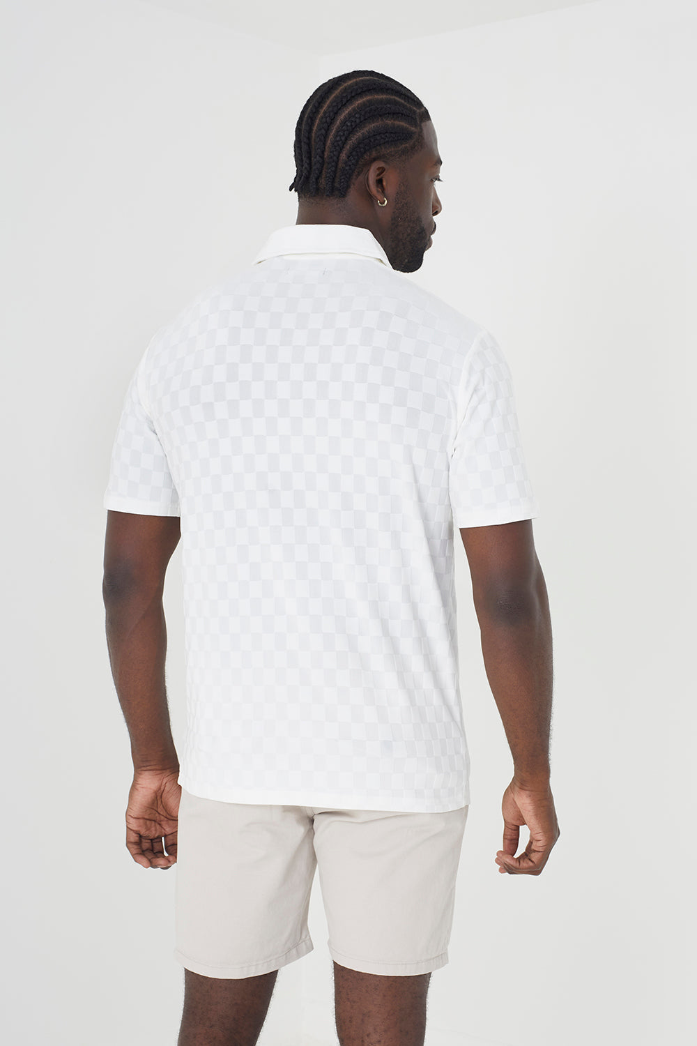 Brave Soul off white Short Sleeve Open Collar Polo Shirt - off white Image 2