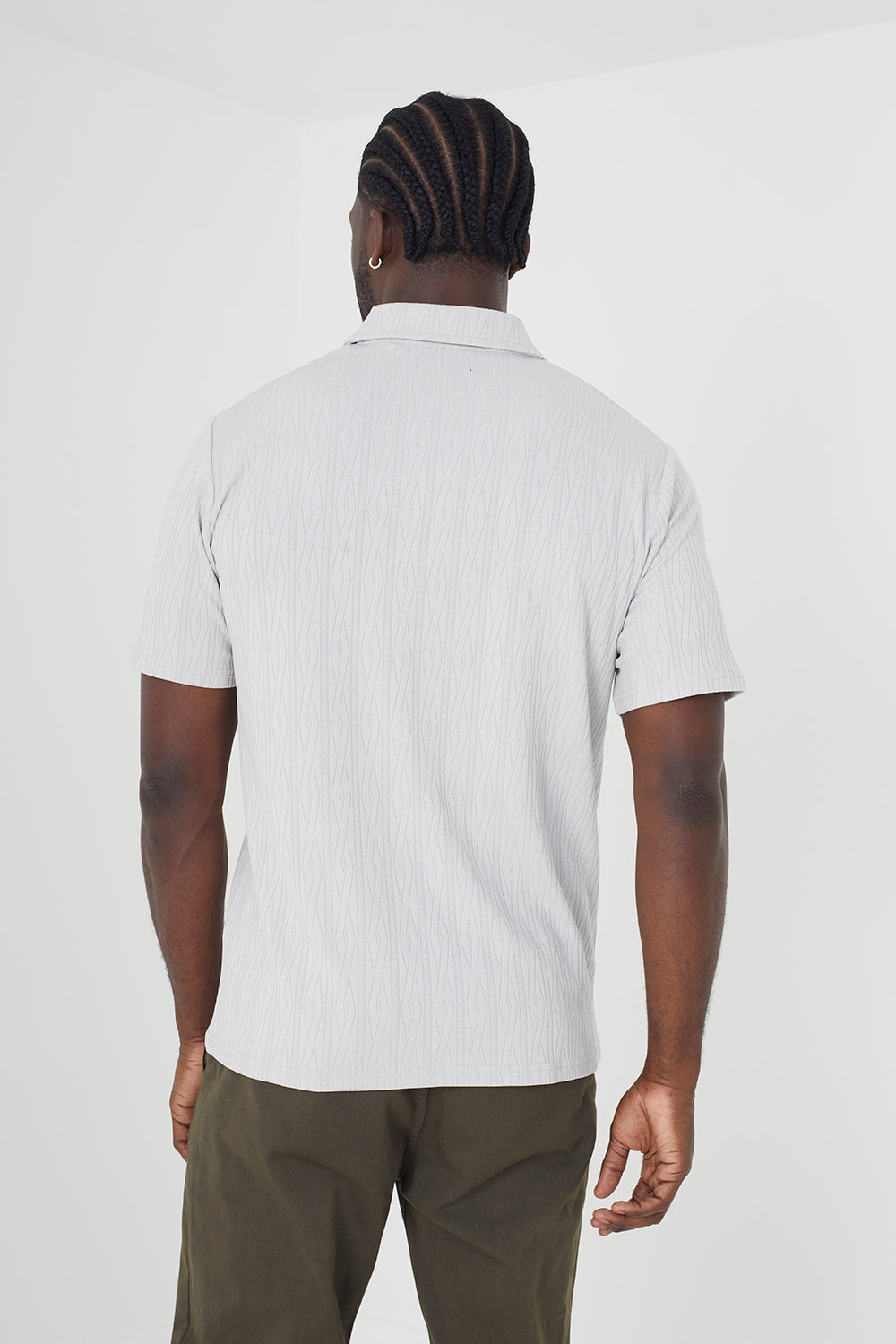 Brave Soul Grey Trophy Neck Polo - Grey Image 2