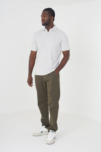 Brave Soul Grey Trophy Neck Polo - Grey Image 3