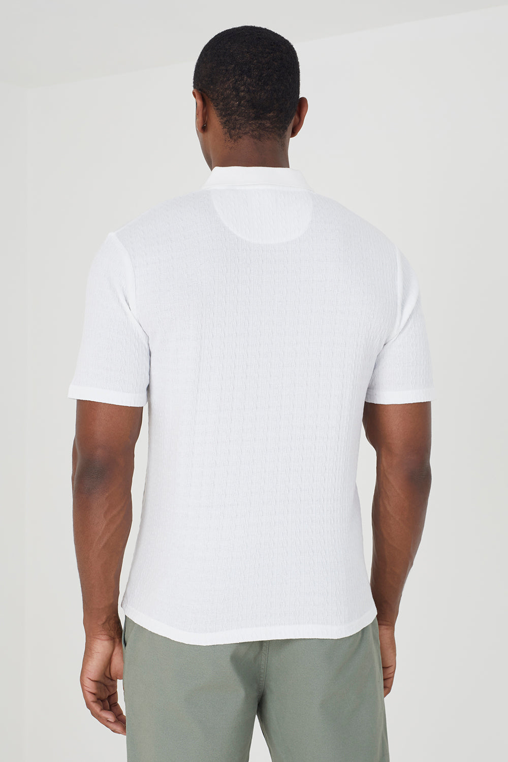 Brave Soul White Short Sleeve Polo Shirt - White Image 2