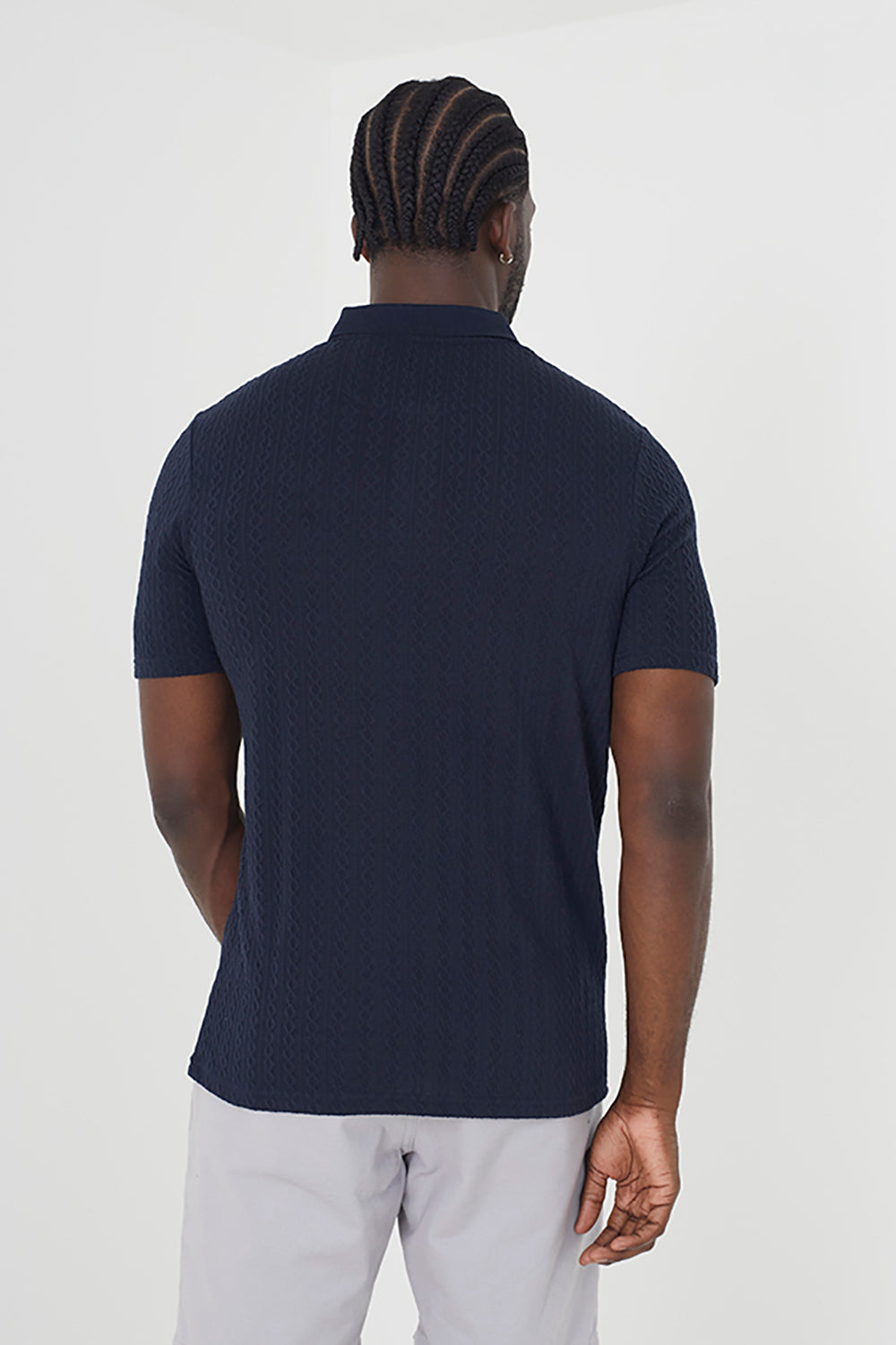 Brave Soul Dark Navy Short Sleeve Polo Shirt - Dark Navy Image 2