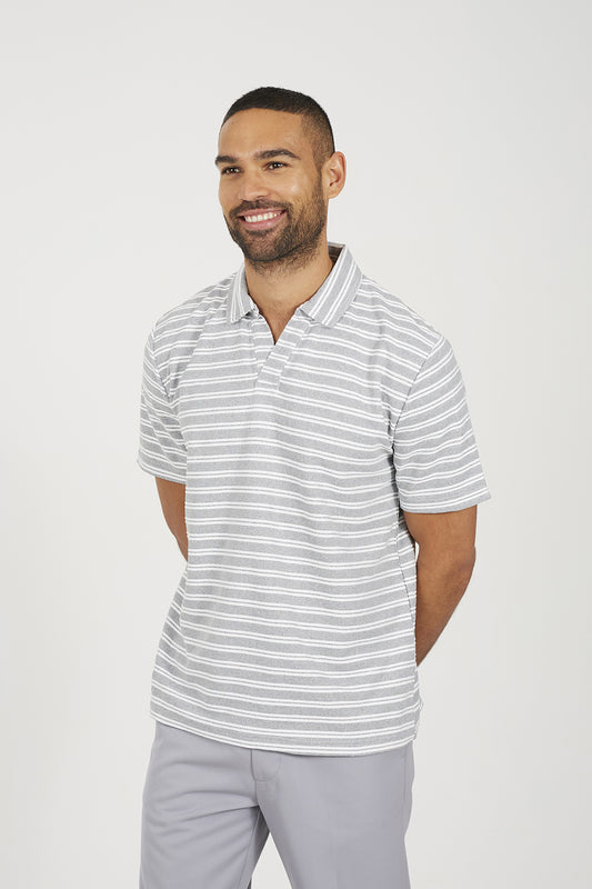Brave Soul White Trophy Neck Polo Shirt - White Image 1
