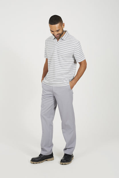 Brave Soul White Trophy Neck Polo Shirt - White Image 3