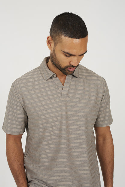 Brave Soul Brown Trophy Neck Polo Shirt - Brown Image 4