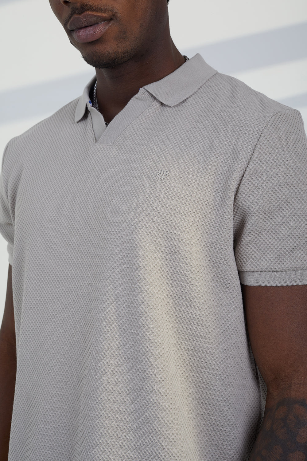 Brave Soul Light Sand Embroidered Trophy Neck Polo - Light Sand Image 4