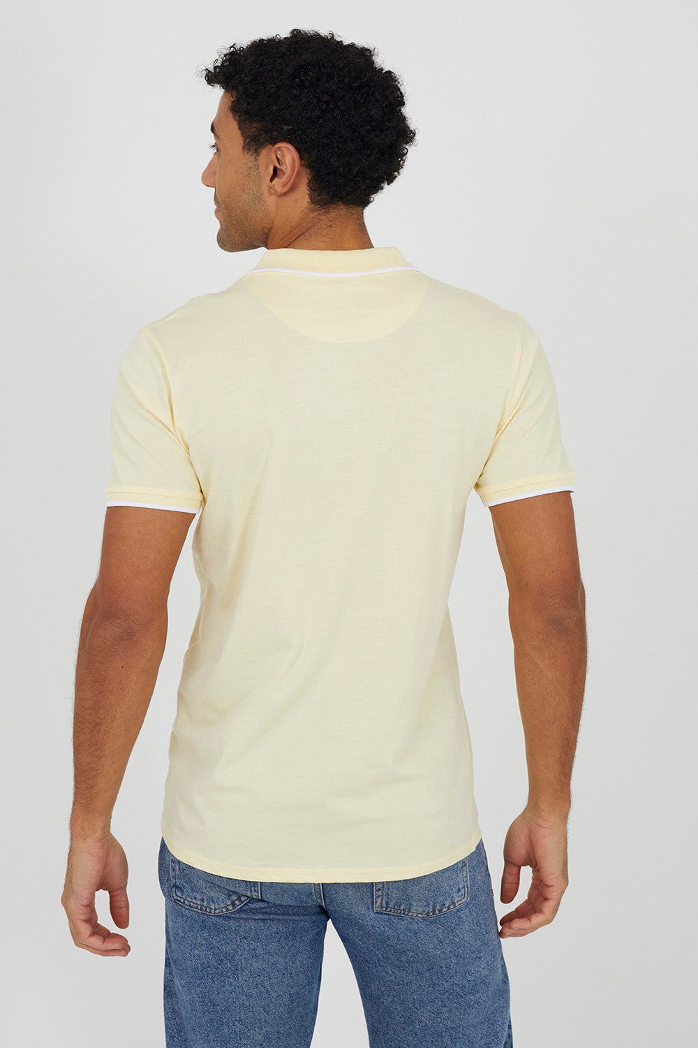 Brave Soul Yellow Open Collar Polo Shirt - Yellow Image 2
