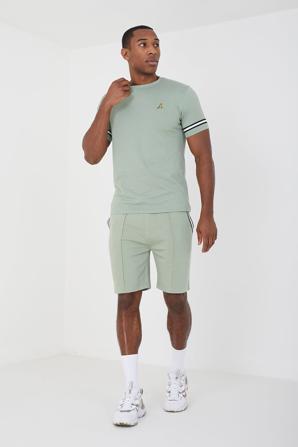 Brave Soul Mint T-Shirt and Shorts Set - Mint Image 3