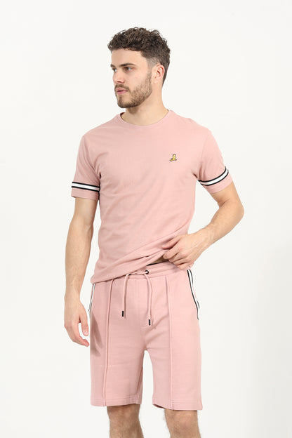 Brave Soul Dusty Pink T-Shirt and Shorts Set - Dusty Pink Image 3