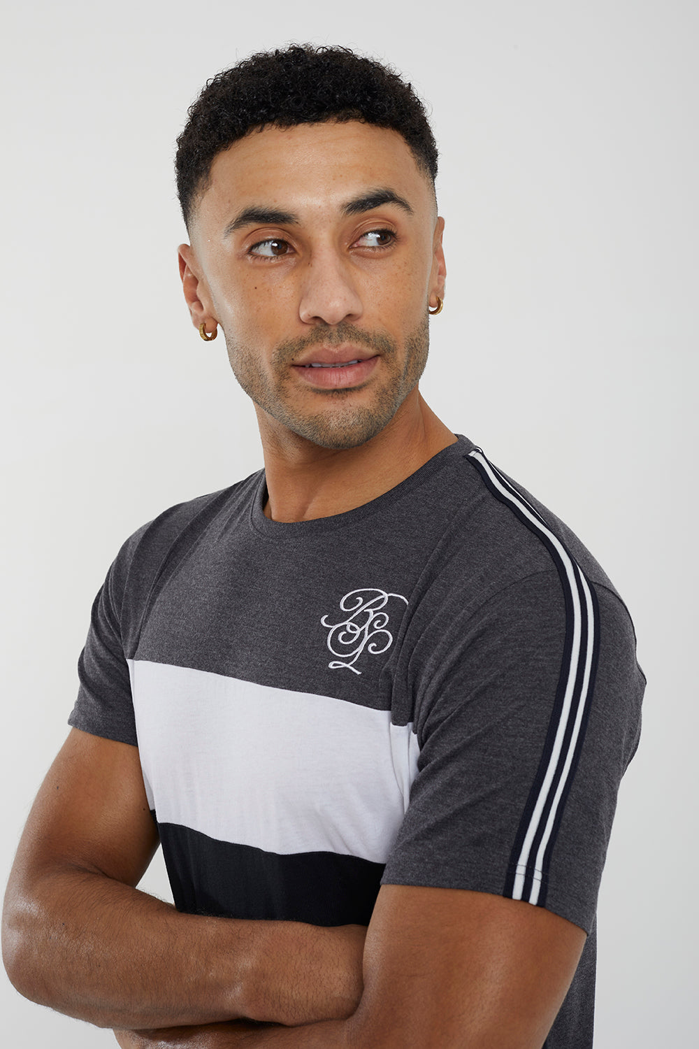 Brave Soul Charcoal T-Shirt and Shorts Set - Charcoal Image 4