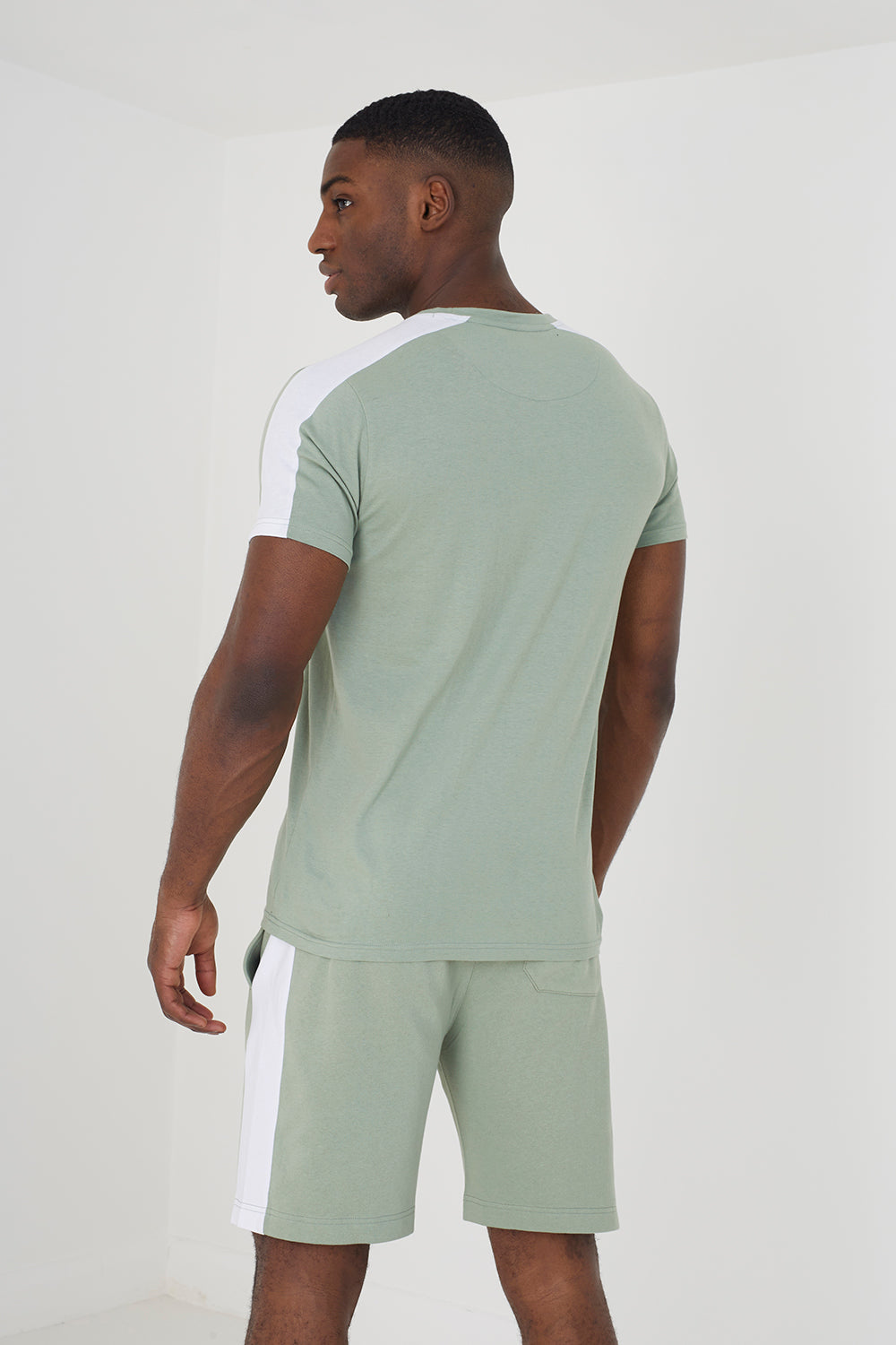 Brave Soul Green T-Shirt & Short Co-ord Set - Green Image 2