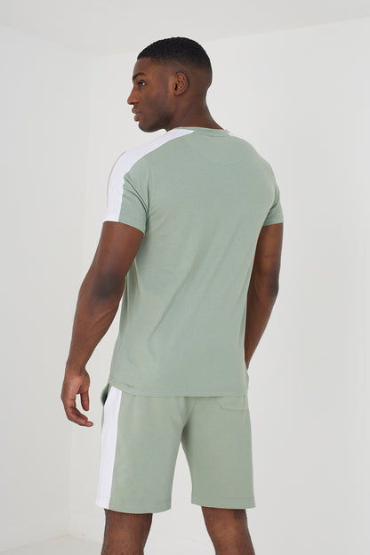 Brave Soul Green T-Shirt & Short Co-ord Set - Green Image 2