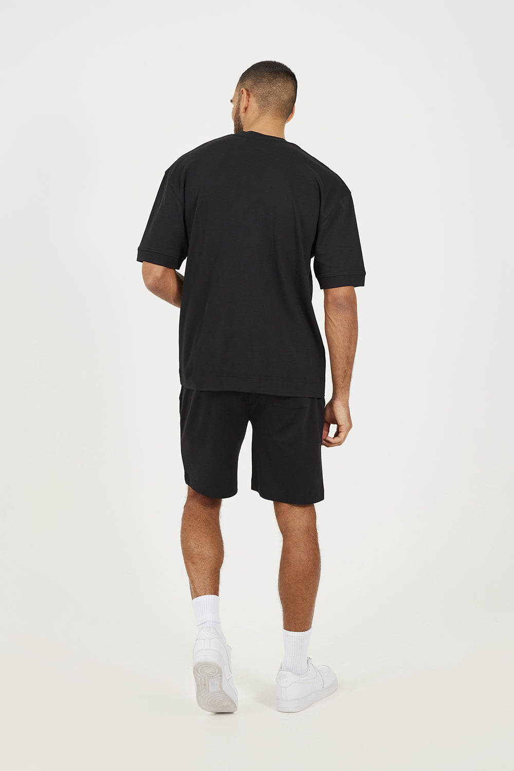 Brave Soul Black Oversized T-Shirt & Short Co-ord Set - Black Image 2
