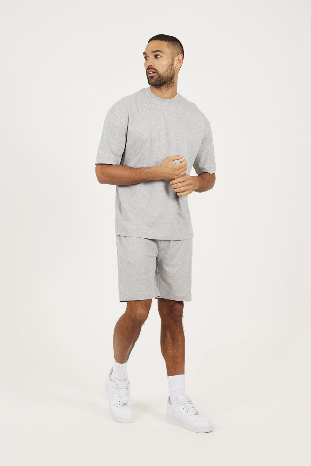 Brave Soul Grey Oversized T-Shirt & Short Co-ord Set - Grey Image 3