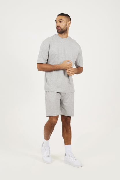 Brave Soul Grey Oversized T-Shirt & Short Co-ord Set - Grey Image 3