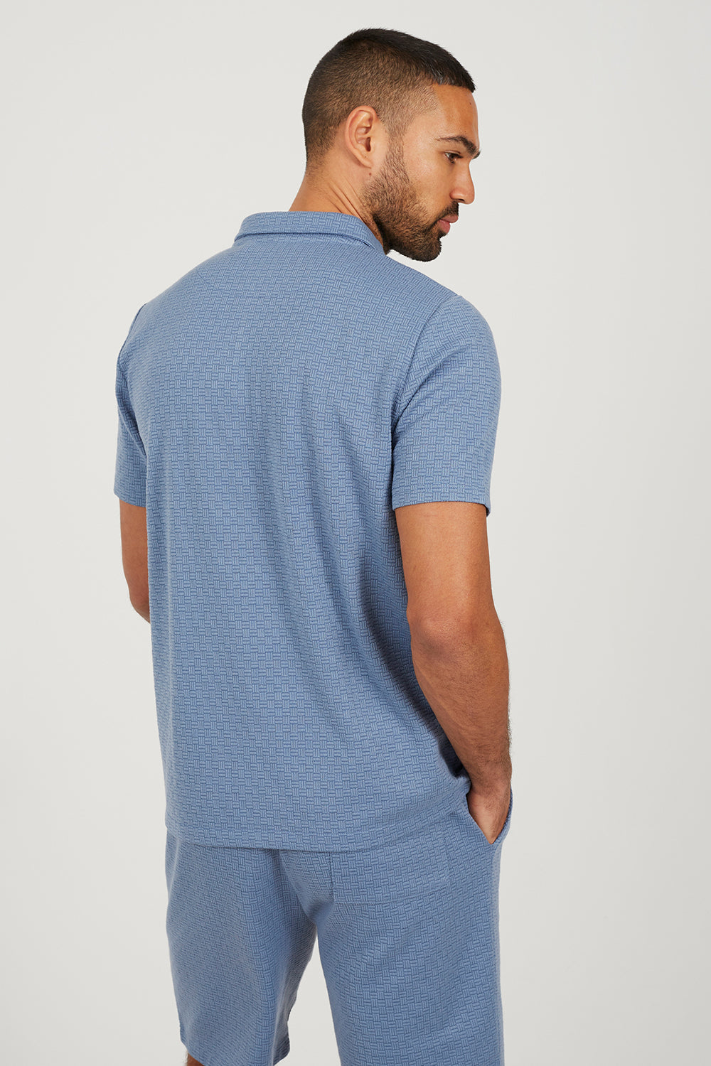 Brave Soul Light Blue Short Sleeved Textured Shirt - Light Blue Image 2