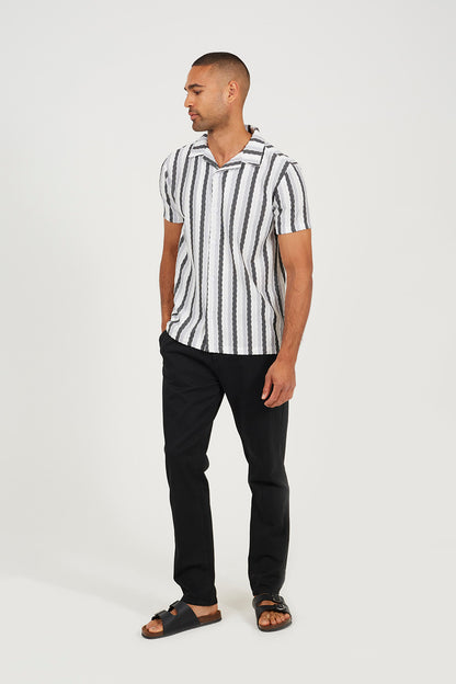Brave Soul White Revere Collar Shirt - White Image 3