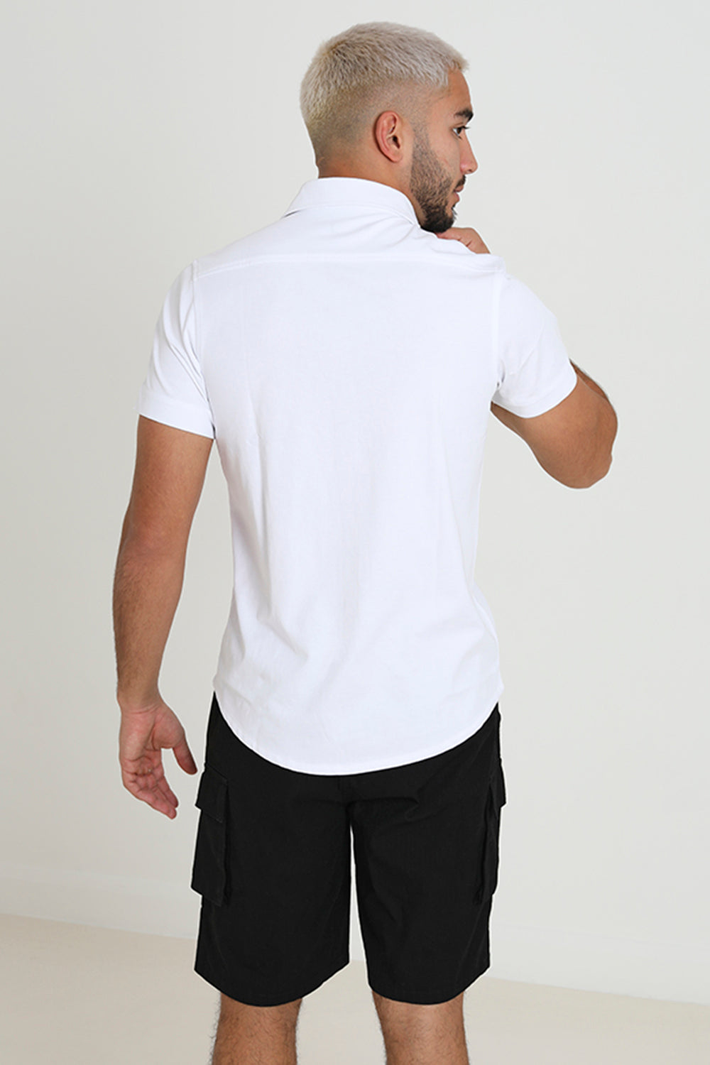 Brave Soul White Short Sleeve Cotton Blend Jersey Shirt - White Image 2