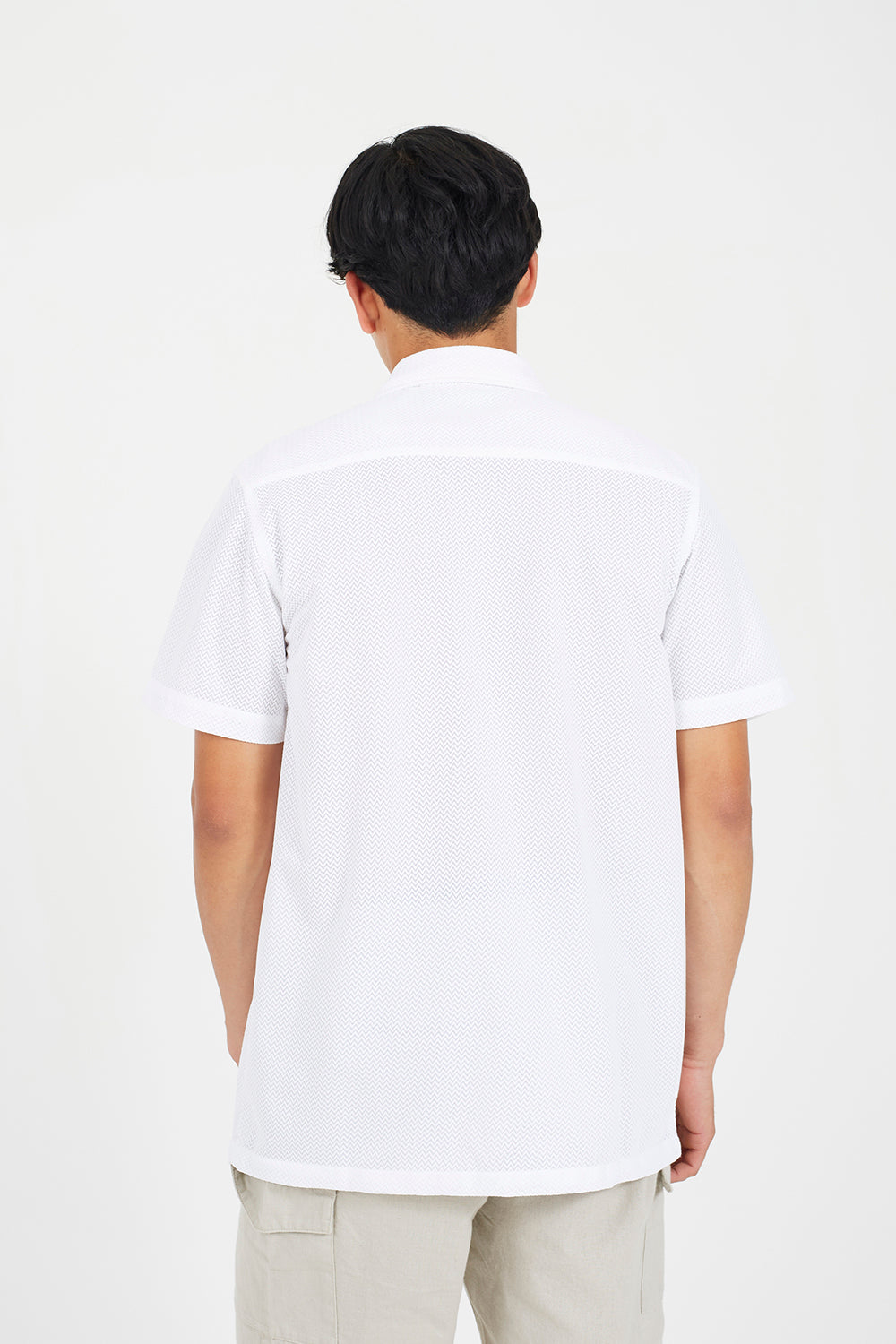 Brave Soul Off White Revere Collar Short Sleeve Shirt - Off White Image 2