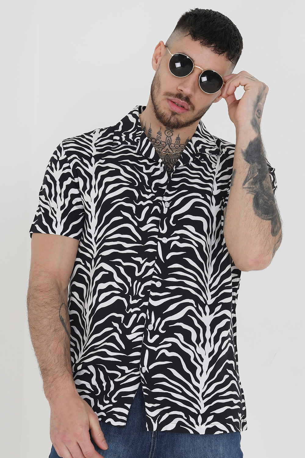 Brave Soul White Short Sleeve Print Shirt - White Image 1