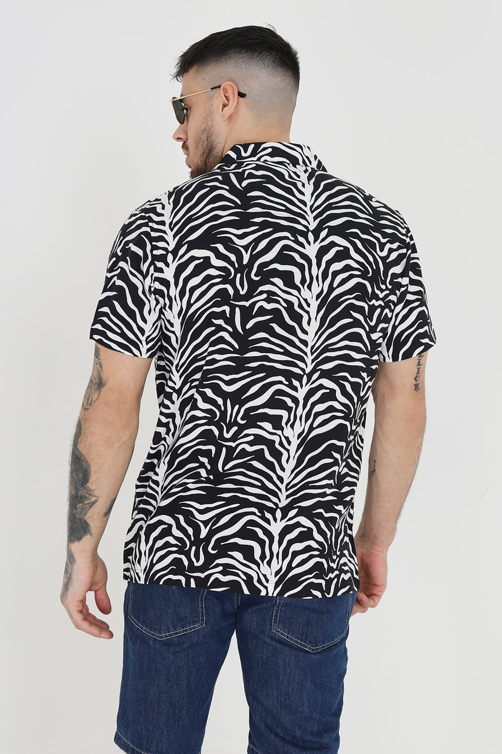 Brave Soul White Short Sleeve Print Shirt - White Image 2