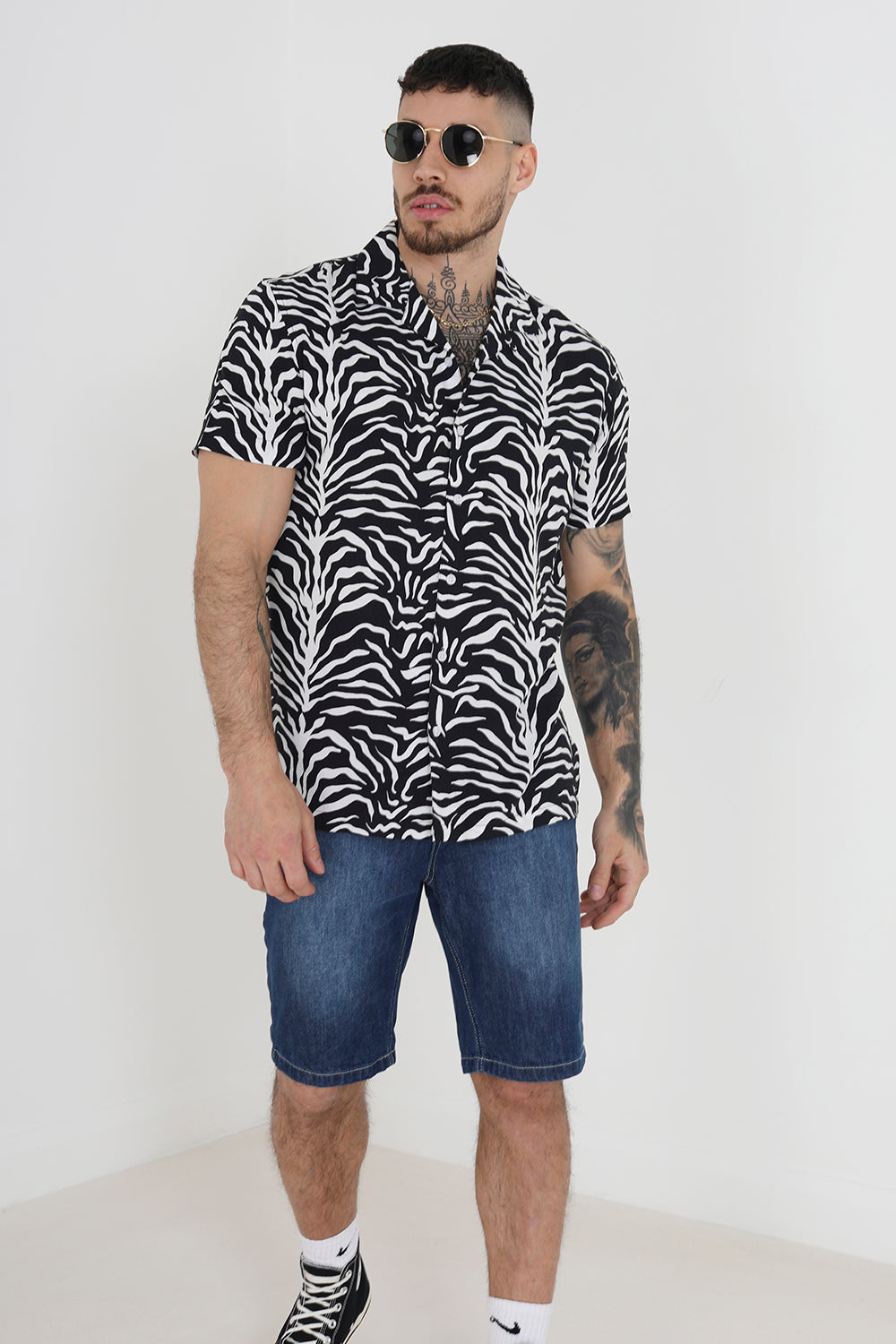 Brave Soul White Short Sleeve Print Shirt - White Image 3