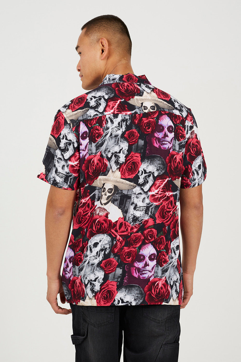 Brave Soul Black Printed Shirt - Black Image 2