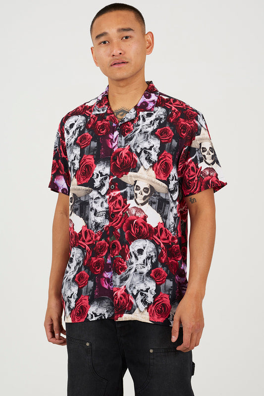 Brave Soul Black Printed Shirt - Black Image 1