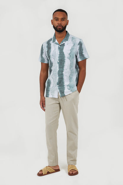Brave Soul Green Regular Fit Printed Button-Up Shirt - Green Image 3