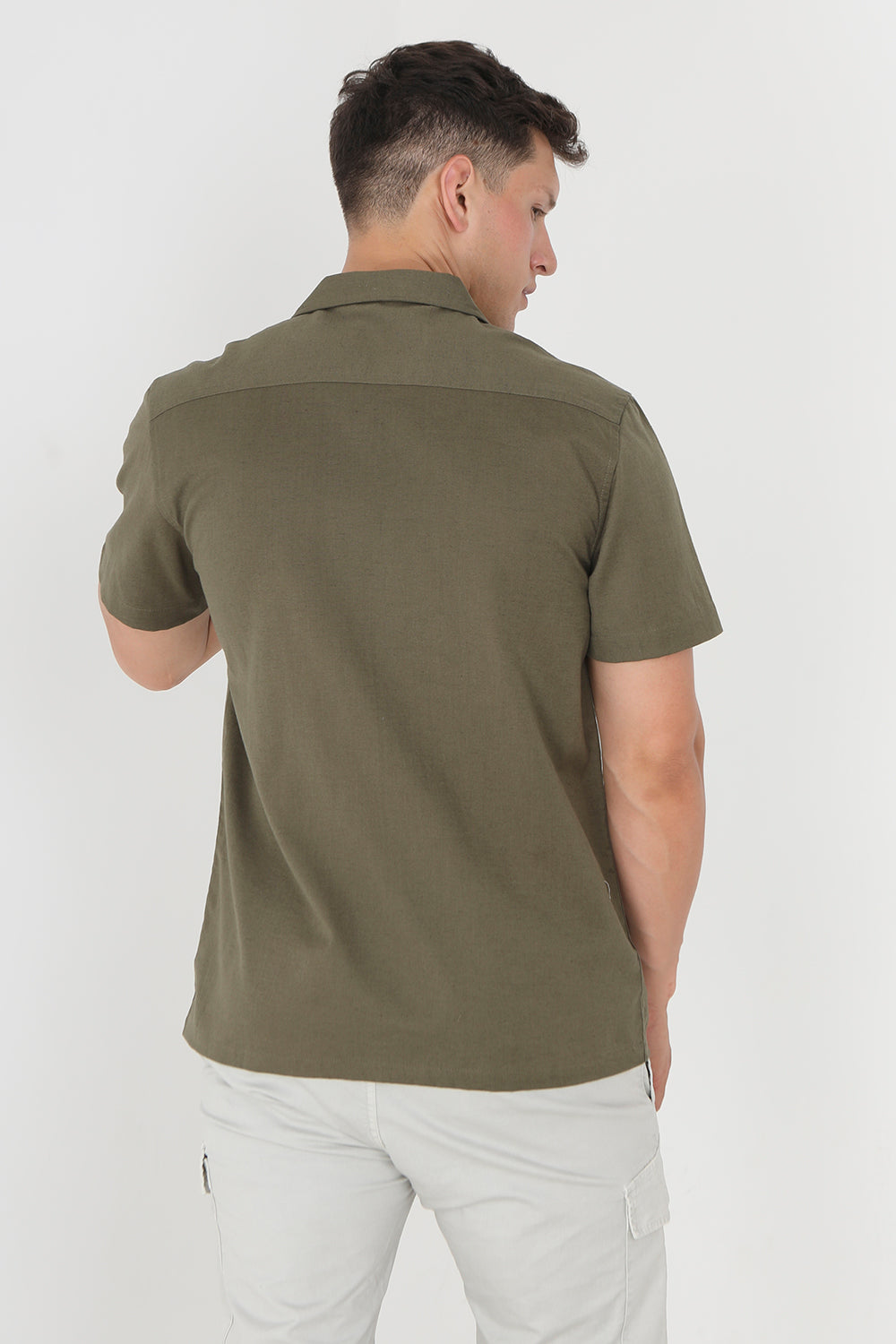 Brave Soul Khaki Short Sleeve Shirt - Khaki Image 2