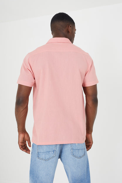 Brave Soul Pink Short Sleeve Shirt - Pink Image 2
